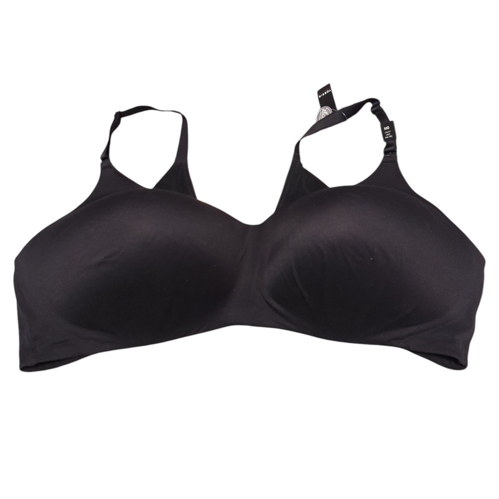 TORRID Curve 50D Black Bra Wire Free Back Smoothing Lightly Lined NEW